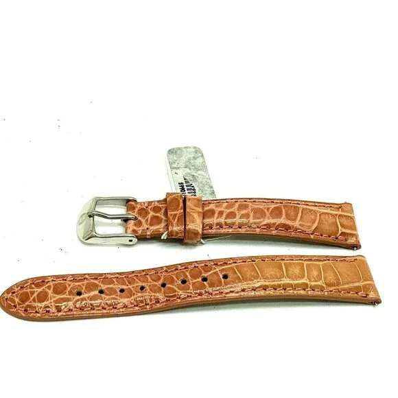 Michele Women\'s Watch Replacement Band Pink Beige Leather Band 14mm MS14… Michele Watch Bands, Bracelets & Straps - Free Shipping  main image 4